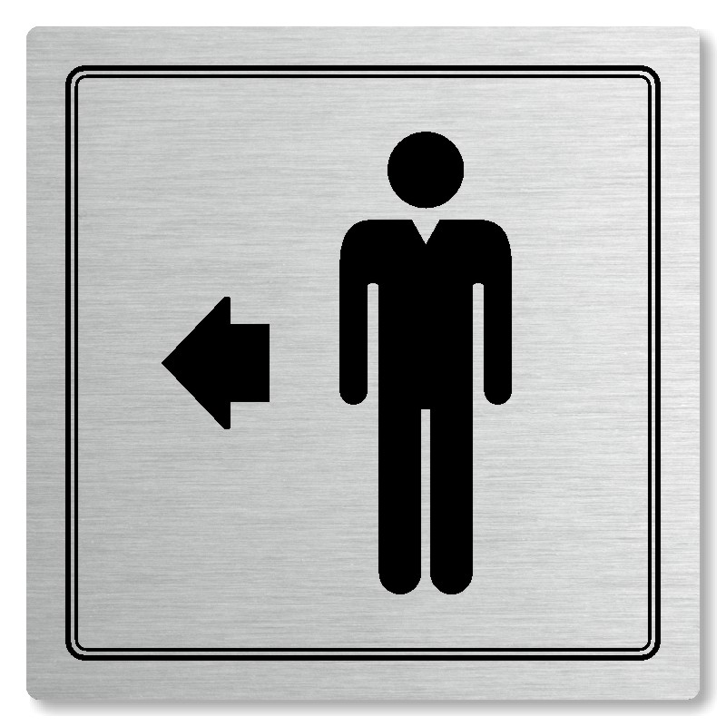 Piktogram WC muži vlevo